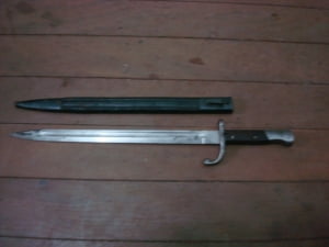 Baioneta fuzil mauser - Longa - Mede 54cm com a bainha!