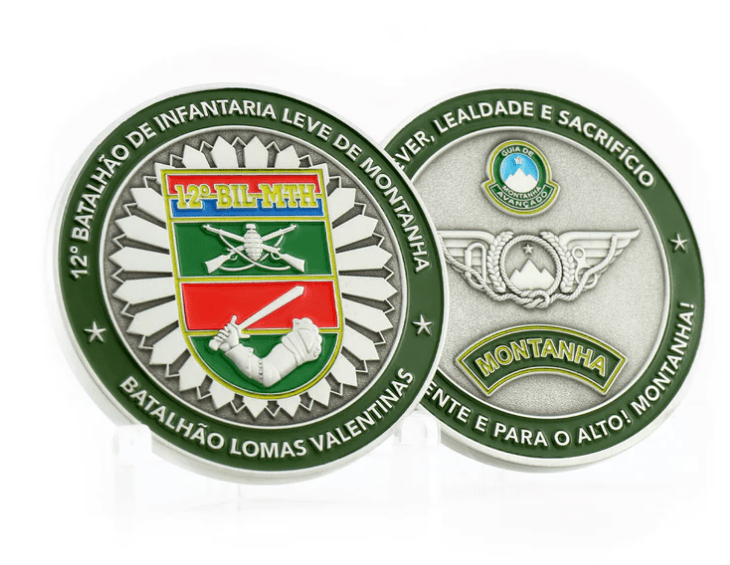 Moeda / medalha 12º Batalhão de Infantaria Leve de Montanha,