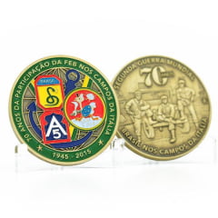 Medalha/Moeda FEB em comemoração aos 70 anos do Brasil na Itália, produto exclusivo tiragem limitada!