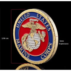 Moeda medalha comemorativa ao memorial guerra do Vietnã memorial em Washington DC marine corps