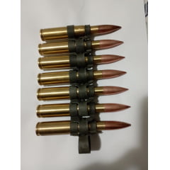 link munição fake em latão e aço .50 - 7 peças