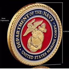 Moeda - Medalha Marines Departament of the Navy - Washington - D.C.